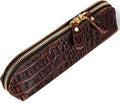 Gexmil Genuine Leather Pen Case, Full Grain Leather Pencil Holder, Hand-made by Gexmil