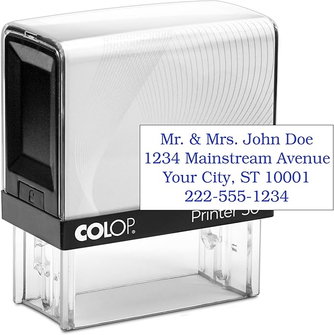 COLOP Medium Size Self Inking Custom Text Stamp by Rubber+Stamp+Creation