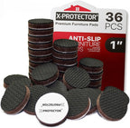 Non Slip Furniture Pads 36 pcs 1" X-Protector by X-Protector