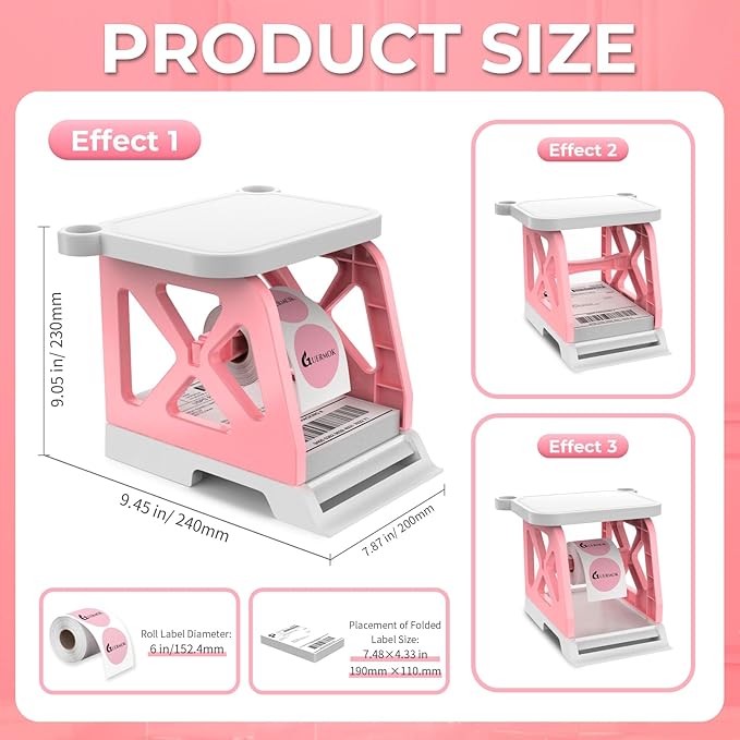 Guermok 3-in-1 Thermal Label Holder Stand - Image 3