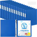 Henoyso 48 Pcs 3 Ring Binder 0.5 Inch Round Fits Letter Size 8.5'' x 11'' Paper
