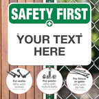 Custom Safety First Sign, OSHA Sign, 18x24 Inches, Rust Free .063 Aluminum - Image 4