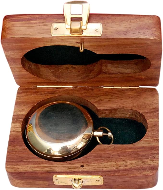 Bazross Brass Nautical Compass - Image 4
