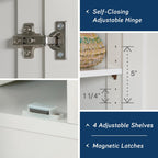 sauder select storage cabinet/ pantry cabinets, white finish, package contents