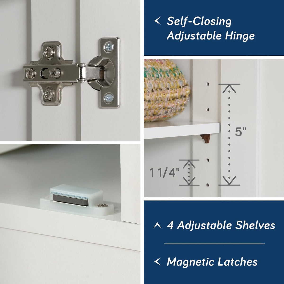 sauder select storage cabinet/ pantry cabinets, white finish, package contents