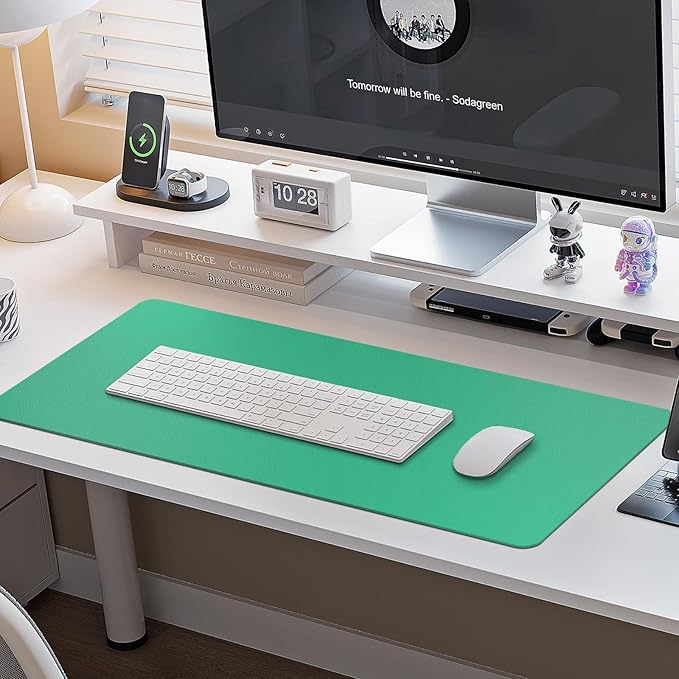 Boutilon Leather Desk Pad Protector, Non-Slip Mouse Pad, Laptop Desk Pad - Image 6