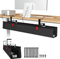 Univivi No Drill Under Desk Cable Management Tray, Clamp/Screw Mount Desk Cable by Univivi