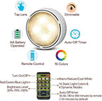 Onumii LED Puck Lights Battery Operated LED Under Cabinet Lighting Wireless - Image 6