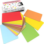 Attractivia Dry Erase Magnetic Labels, 2.8 x 1.8 in, Solid Colors, Colored by Attractivia