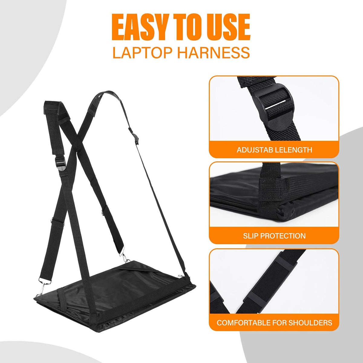 Laptop Harness - Wearable Laptop Stand for Up to 17" Laptops, Tablets &a...