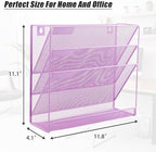 EASEPRES Desk File Organizer Mesh 4-Tier, Hanging Wall Mount Document - Image 2