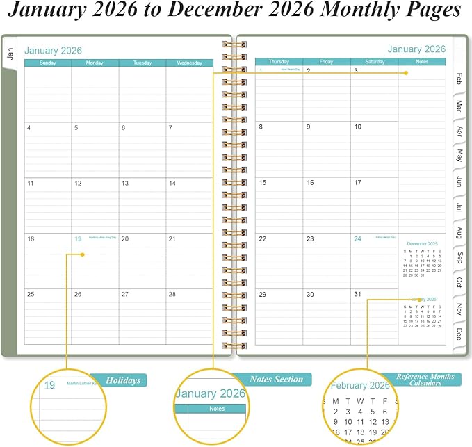 2026 Planner - Planner 2026 from January 2026 - December 2026, Weekly & Monthly - Image 4