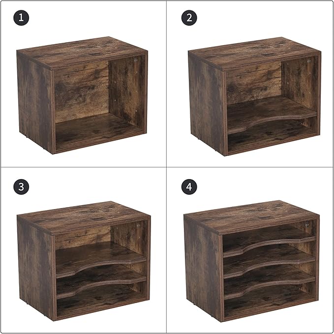 Snughome Vintage Wood File Organizer Desktop, 13.4’’ Document Letter Mail Tray - Image 5