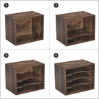 Snughome Vintage Wood File Organizer Desktop, 13.4’’ Document Letter Mail Tray - Image 5