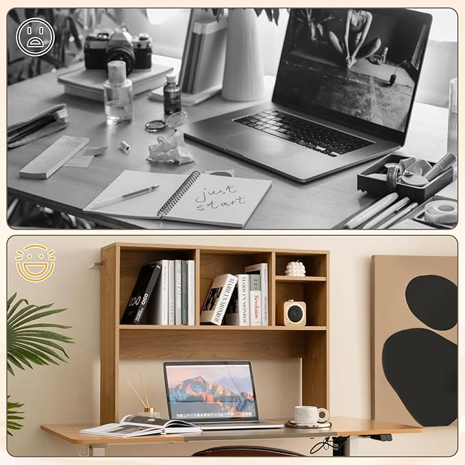 Tangkula Desktop Bookshelf, Countertop Storage Hutch - Image 8