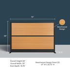 Stand Up Desk Store Beechwood Aesthetic Modular Walls | 70" W x 48" H Modular - Image 3
