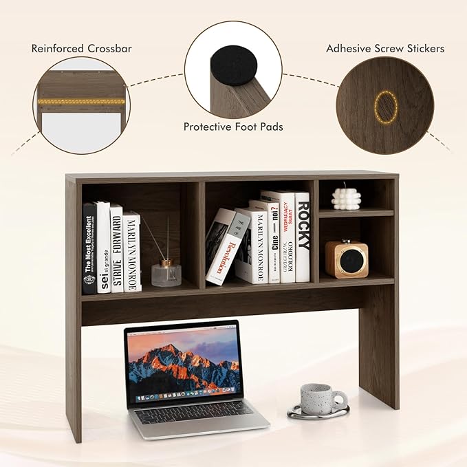 Tangkula Desktop Bookshelf, Countertop Storage Hutch - Image 5