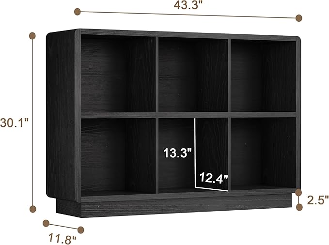 ChooChoo 6 Cube Storage Organizer, Wooden Bookcase - Image 3