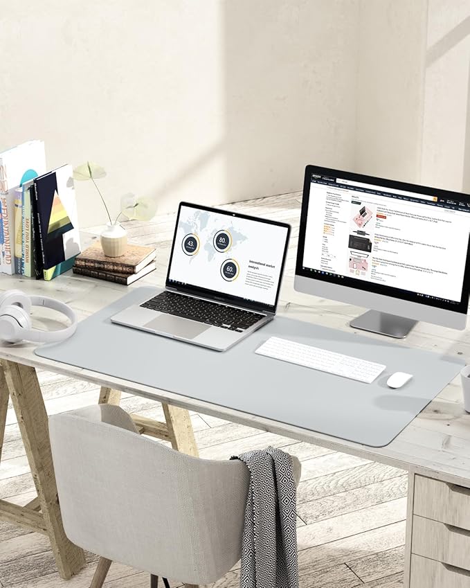 YSAGi Non-Slip Leather Desk Pad L Size, Waterproof Laptop Computer Desk - Image 6