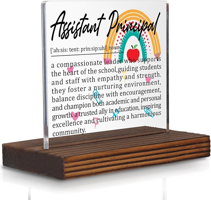 Assistant Principal Gifts, Thank You Desk Sign by Pariveca