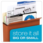 Pendaflex Expanding File Pockets, Letter Size, 5.25" Expansion, Reinforced with DuPont™ Tyvek® Material, Redrope, 10 per Box (1534G-OX)
