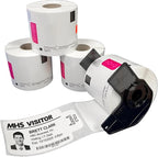 Threshold 3.25 Inch Tab Expiring Visitor Badges on a Roll | 4 Rolls Compatible by ThresholdVisitorManagement