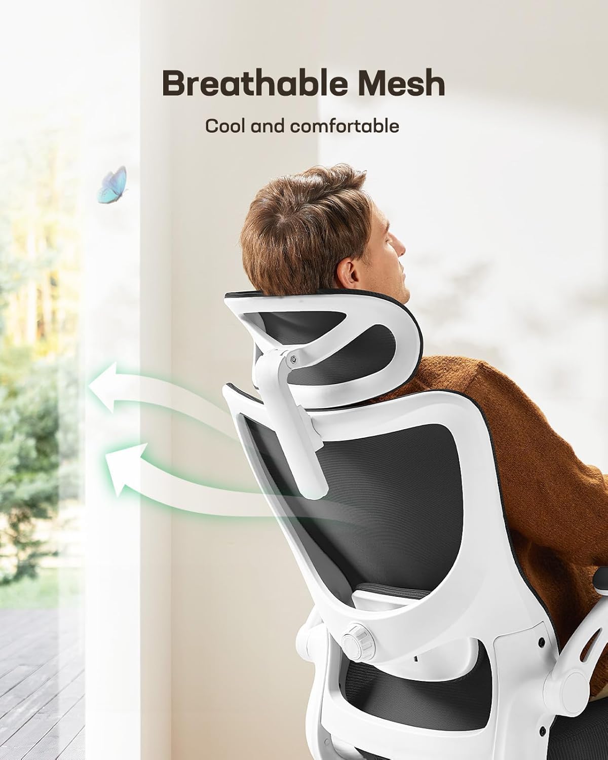 marsail ergonomic office chair: office desk chair with showing dimensions
