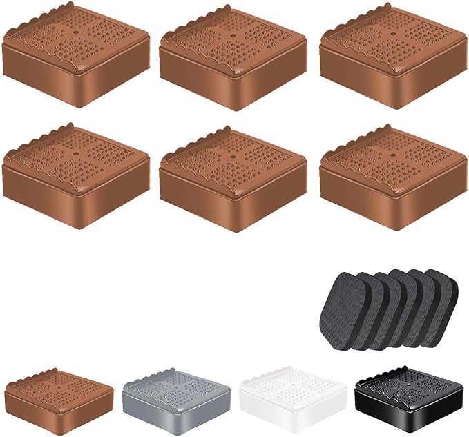 shouwuhho Furniture Risers, 6 Pack Bed Risers by EnjoyLifeEnjoyHappiness