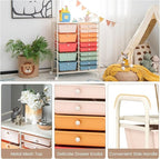 LDAILY 15 Drawer Rolling Storage Cart, Rolling Cart - Image 4