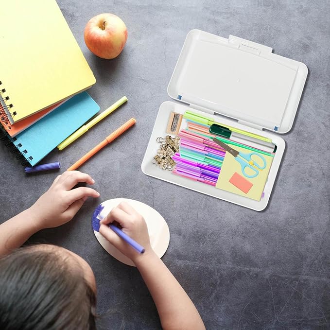 Double Layer Plastic Art Storage Box ，Fashion Hard Durable Pencil Organizer - Image 3