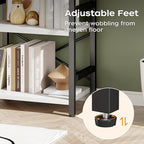 Homeiju Bookshelf, 3 Tier Industrial Bookcase, Metal Small Bookcase, Rustic - Image 9