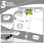 Two Pocket Portfolio Folders, PANDRI 60 Pack 3 Hole Punched 2 Pocket Folders - Image 4