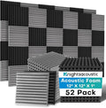 52 Pack Acoustic Foam Panels, High Density Acoustic Panels Sound Absorbing by Knightsacoustic