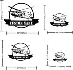 Personalized Metal Airplane Wall Art, Airplane Name Sign, Customized Pilot Name - Image 4
