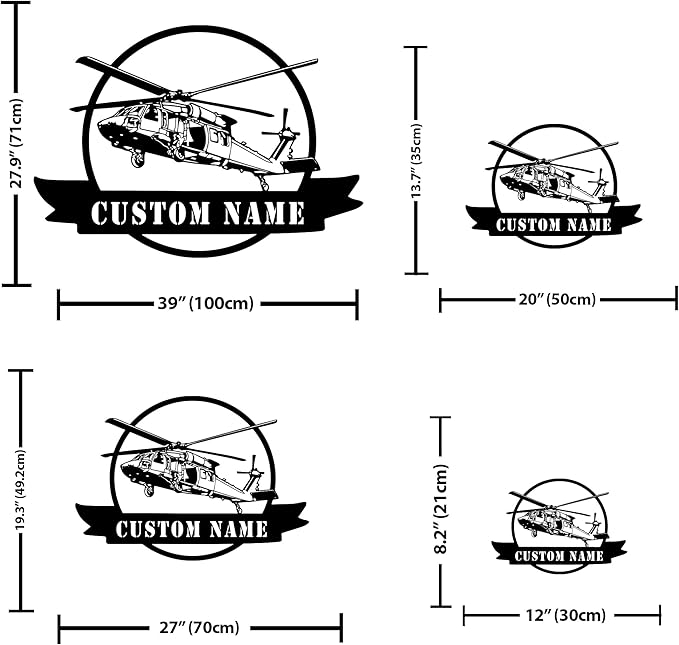Personalized Metal Airplane Wall Art, Airplane Name Sign, Customized Pilot Name - Image 4