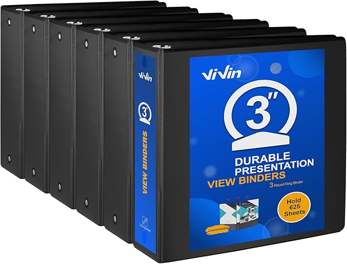 ViVin 3 Ring Binder 3 inch by ViVin