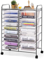 GLACER 15 Drawers Rolling Cart, Storage Cart