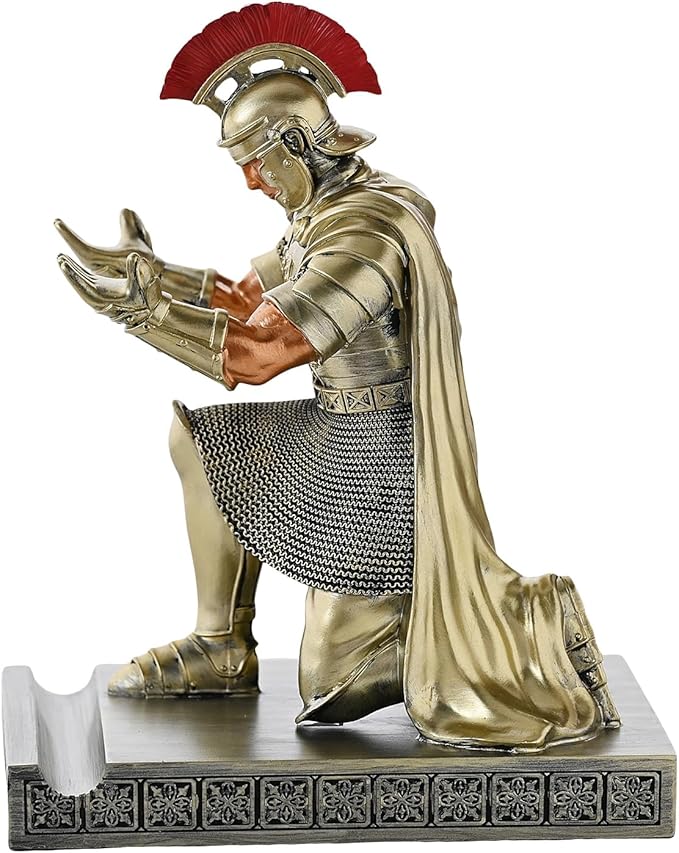 CYXStar Roman Praetorian Prefect Warrior Knight Pen Holder Desk Ornament Resin - Image 8