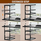 AUATRONNE Clamp-on Desk Shelf, 13 inch Above or Below Desk 2-Tier Shelving - Image 4