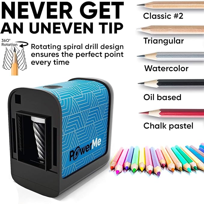 POWERME Battery-Operated Electric Pencil Sharpener - Image 3