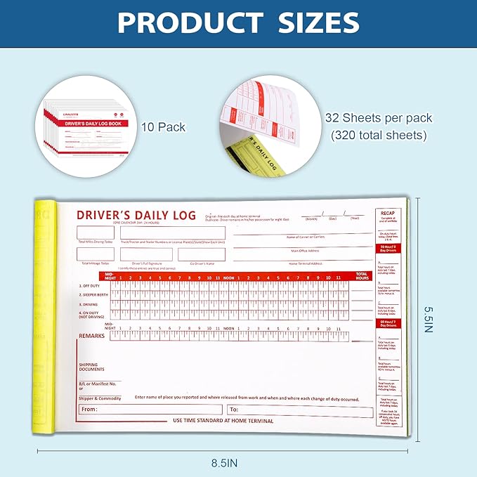 LINAUSTFB 10 Pack Daily Log Books - Image 4