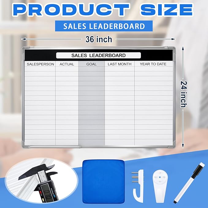 Lincia Sales Leaderboard Dry Erase Whiteboard Magnetic Dry Erase Board - Image 2