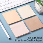 Thenshop 12 Pads Boho Sticky Notes 3''x3'', Self Stick Notes Pads Boho Office - Image 4