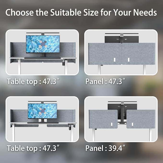 ERGO COLLECT Desk Privacy Panel, 2-in-1 Adjustable Acoustic Desktop Partition - Image 7
