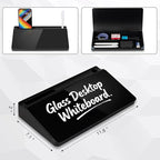 Small Glass Desktop Whiteboard 11.8×7”, Dry Erase Note Memo Board, Desk - Image 2