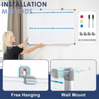 MAKELLO Large Magnetic Dry Erase Calendar Whiteboard Quarterly 36" x 24" - Image 6