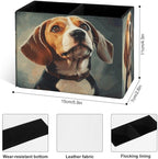 Famame Oil Painting Beagle Dog Pencil Holder - Image 3