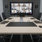 Dacasso Black Leather 38" x 24" Side-Rail Desk Pad - Image 4
