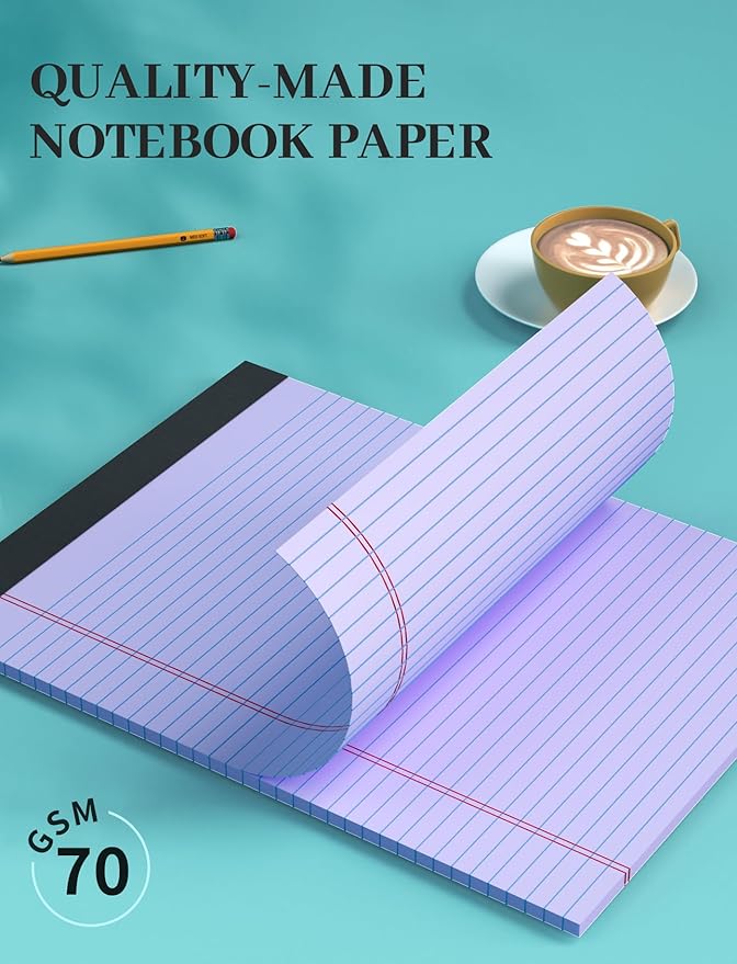 24 Pack Colored Legal Pads 8.5 x 11, College Ruled, 720 Sheets Note Pads 8.5 x - Image 4