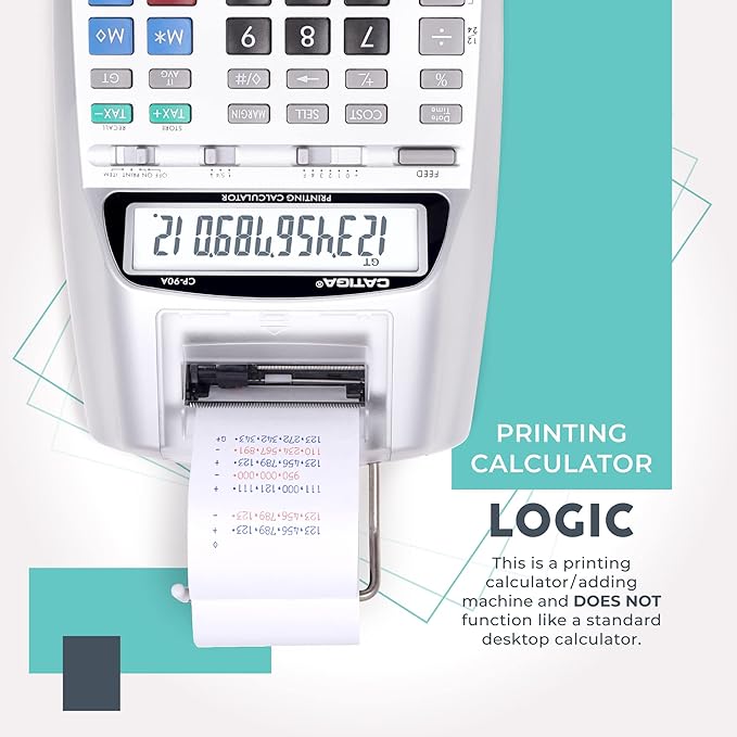 CATIGA New & Upgraded 2025 Printing Calculator Adding Machine 10 Key, Desktop - Image 3